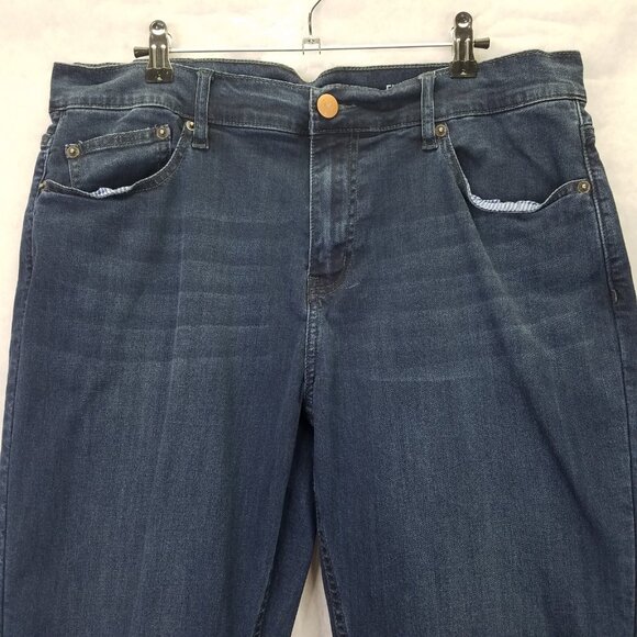 Mugsy Jeans Mens 36x30 Blue Fultons Classic Stretch Dark Wash Denim Straight Leg - Picture 2 of 16